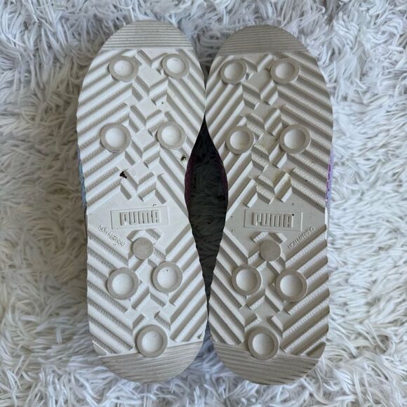 Puma Roma Amour White Leather Platform Sneakers with Iridescent Accent Size 7.5 - Picture 10 of 10